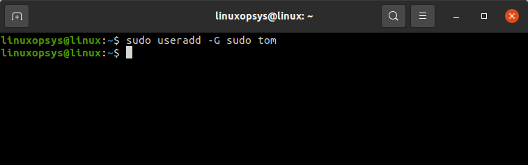 create a new user and add to sudo group