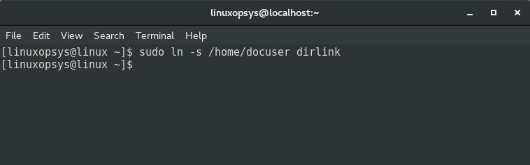create symlink to a directory