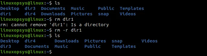 delete a directory and all its contents (including files and subdirectories)