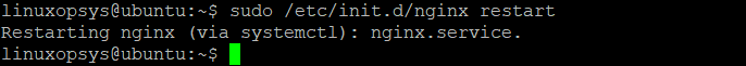 restart using Nginx commands 