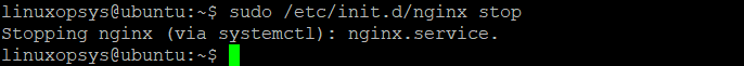 stop using Nginx commands 