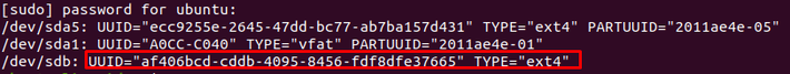 List partition's UUID