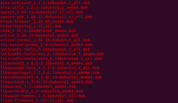 List of apt cache files
