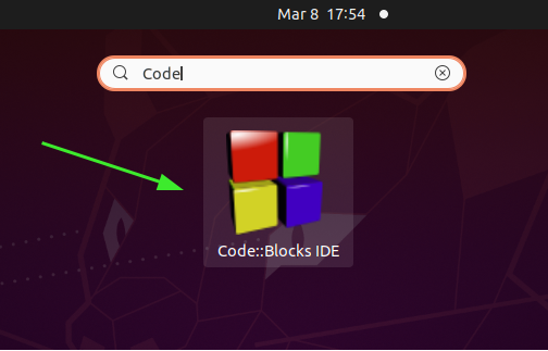 Search for Code::Blocks IDE 