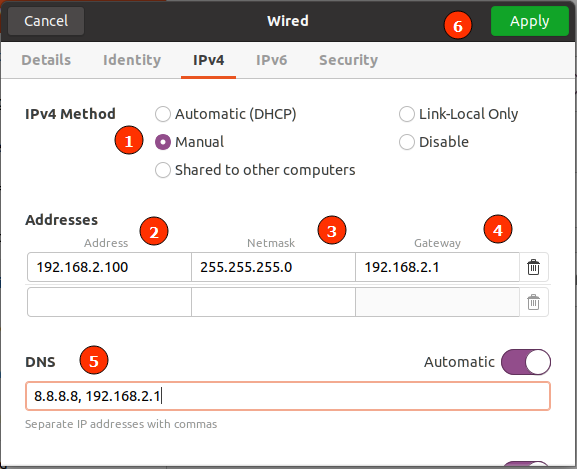 Configure static IP Ubuntu 20.04