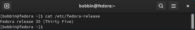 check fedora version from command line