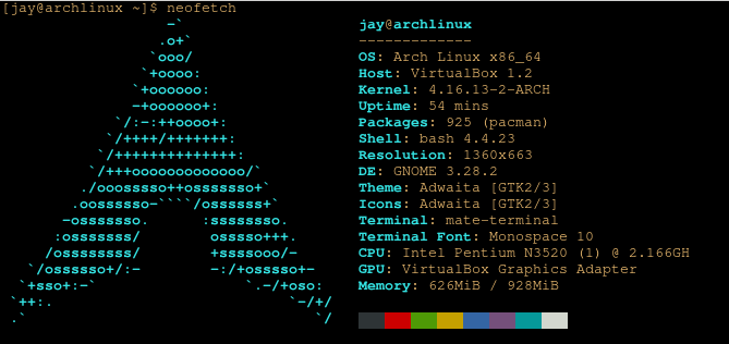 neofetch Arch Linux