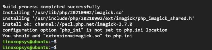 successfully installed imagick using pecl