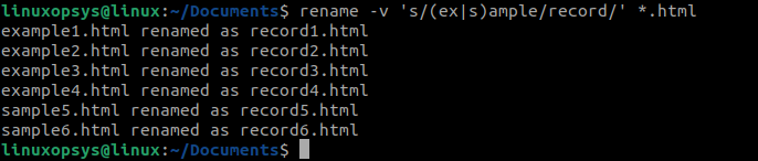 rename command linux example 4
