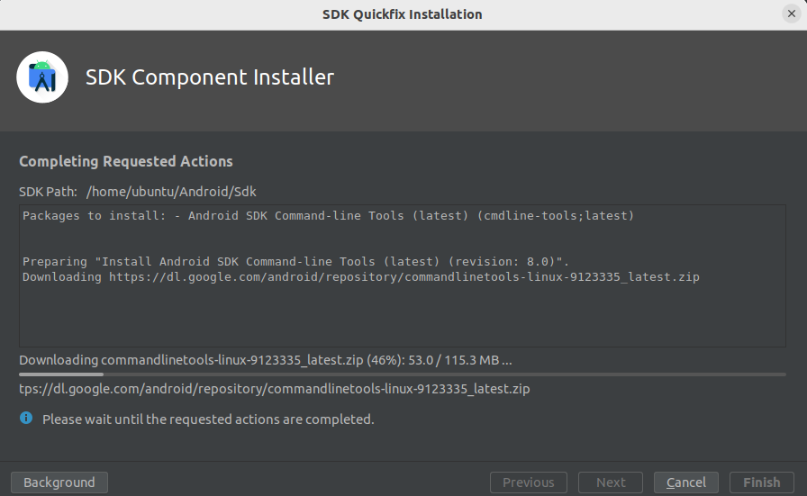 android SDK downloading