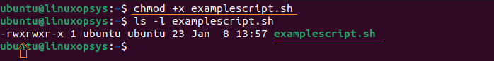 give privilege to a shell script to run