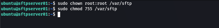 give appropriate permission to sftp root directory