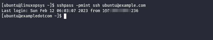 sshpass with ssh
