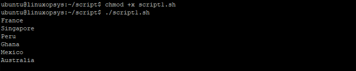 file while read - output of the script