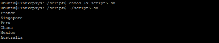 while loop IFS output of the bash script