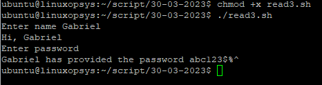 read password input