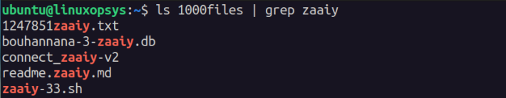 pipe operator | and then the grep command