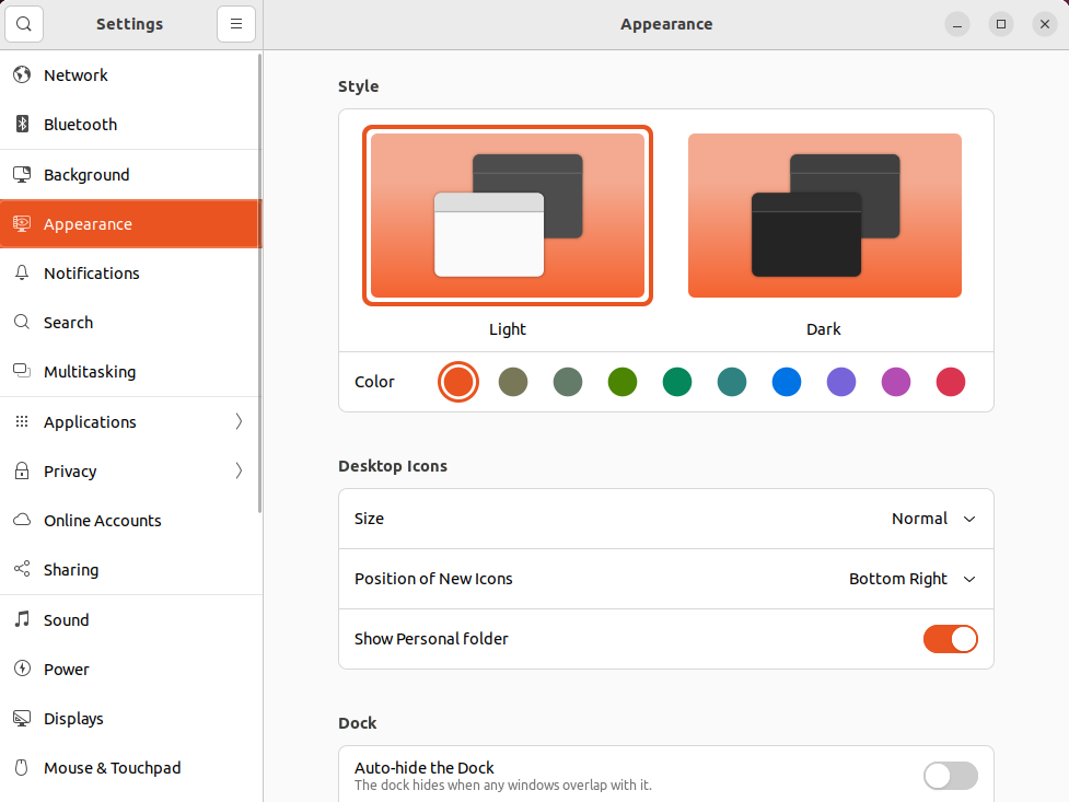 Ubuntu Desktop customizability options